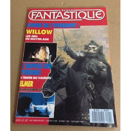 L'ecran fantastique n° 92 : cannes 88 : l'evenement willow les...