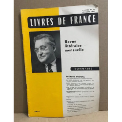 Livres de France Revue littéraire mensuelle/ décembre 1960 / n° 10...