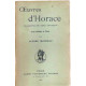 Oeuvres d'horace traduites en vers français avec preface et notes...