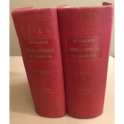 Notes et Formules de l'Architecte en 2 volumes (Tomes 1 &2) Ancien...