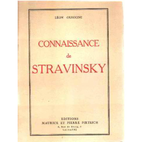 Connaissance de stravinsky
