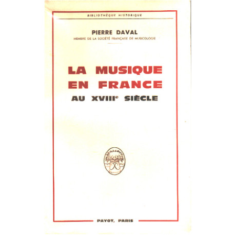 La musique en france au XVIII° siecle