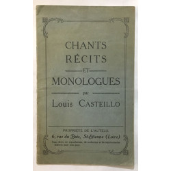 Chants récits et monologues