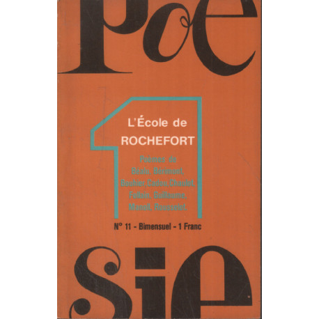 Revue poésie n° 11 / l'ecole de Rochefort