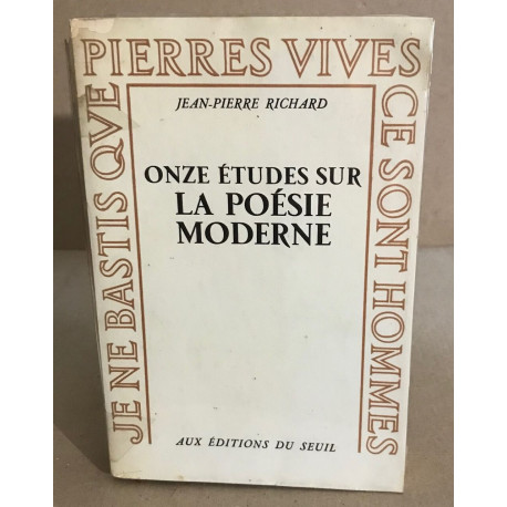 Onze études sur la poésie moderne