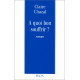 A quoi bon souffrir