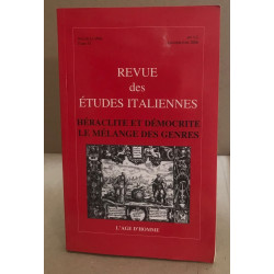 Revue des études italiennes Tome 52 nos 1-2 JANVIER-JUIN 2006...