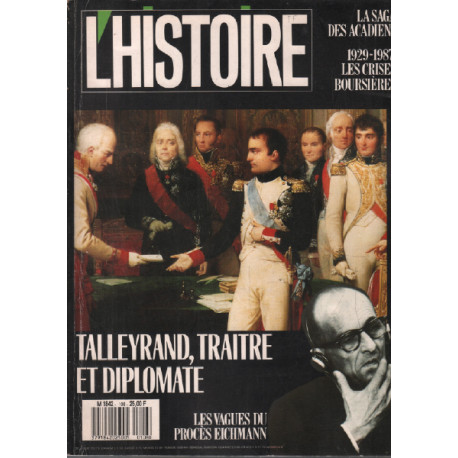 Revue l'histoire n° 108 / talleyrand traitre et diplomate