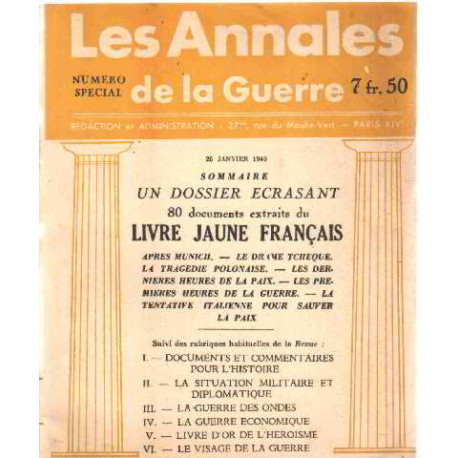 Les annales de la guerre numero special/ 25 janvier 1940 un...