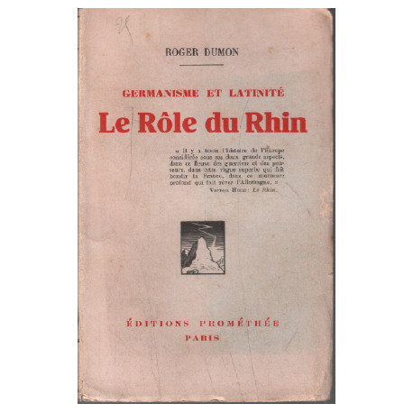 Le role du rhin