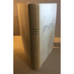 Lettres 1728-1768 / exemplaire numéroté