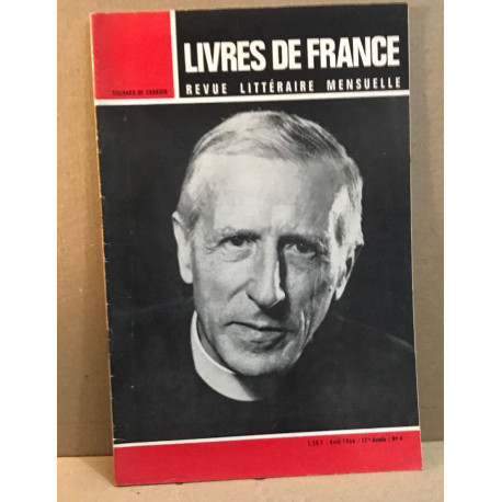 Livres de France Revue littéraire mensuelle/avril 1966 / numero...
