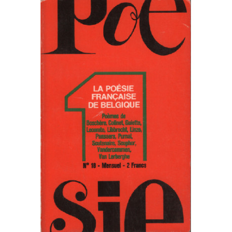 La poésie francaise de belgique / poésie n°18