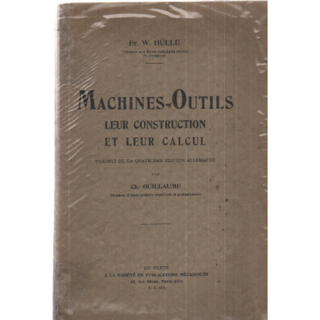 Machines-outils / Leur construction et leur calcul
