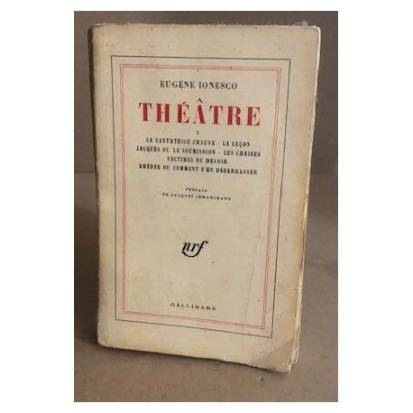 Theatre 1 / la cantatrice chauve - la leçon - jacques ou la...