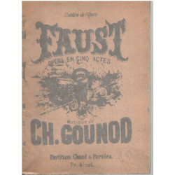 Faust / partition chant et paroles