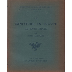 La miniature en france au XVIII° siecle
