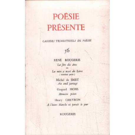 Poesie présente n° 56