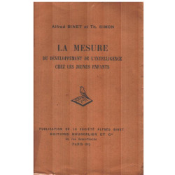 La mesure du developpement de l'intelligence chez les jeunes enfants
