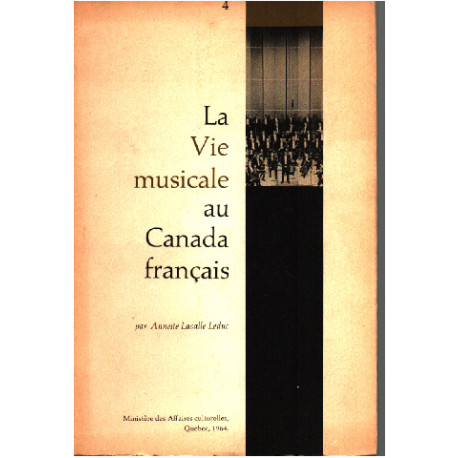 La vie musicale au canada français