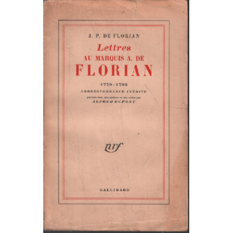Lettres au marquis A. de florian 1779-1793