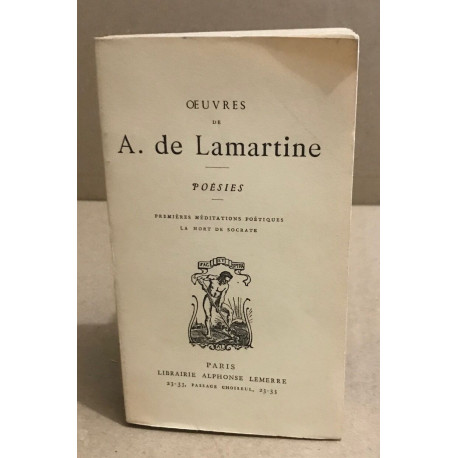 Poésies / premières méditations poétiques- la mort de Socrate