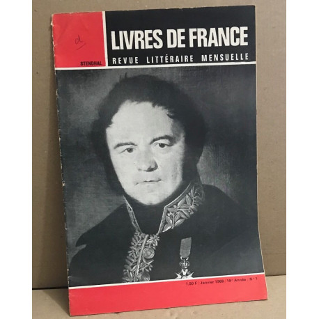 Livres de France Revue littéraire mensuelle/ janvier 1968 / numero...