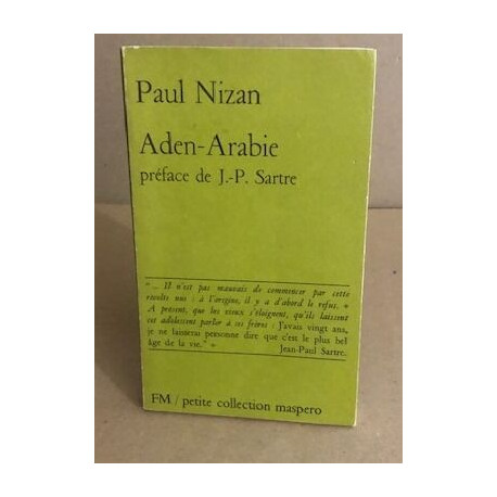 Aden-arabie / préface de jean paul Sartre
