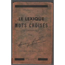 Le lexique des mots croisés