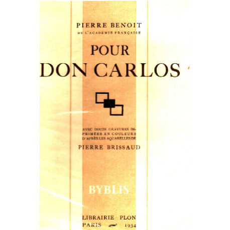 Pour don carlos / douze gravures imprimées en couleurs d'apres les...