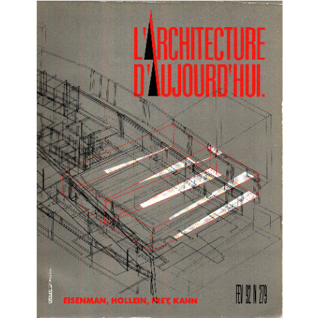 L'architecture d'aujourd'hui n° 279 / eisenman Hollein Frey Kahn