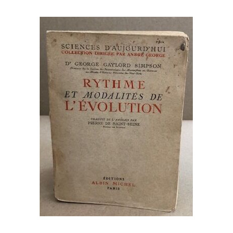 Rythme et modalites de l'evolution
