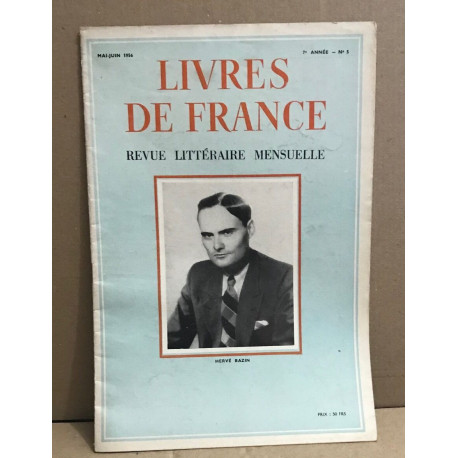 Livres de France Revue littéraire mensuelle/ mai-juin 1956 /...