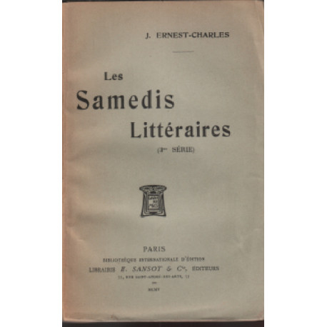 Les samedis litteraires 3° serie