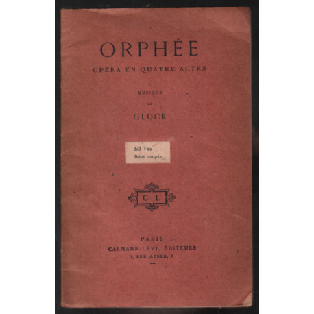 Orphée : opéra en 4 actes