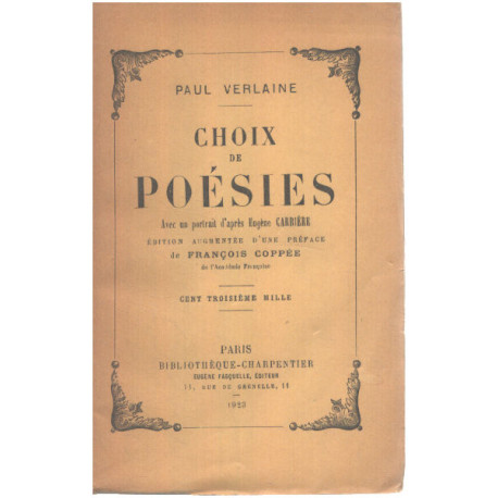 Choix de poésie / edition augmentée d'une préface de François...