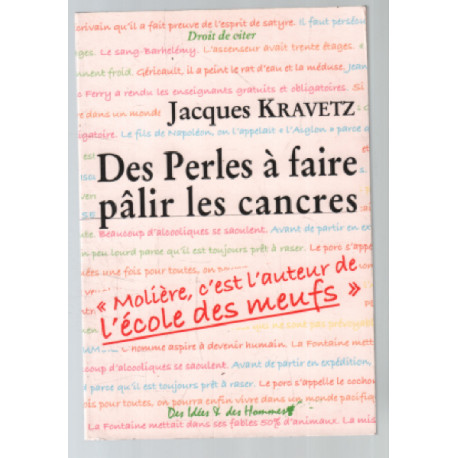 Des Perles à faire pâlir les cancres