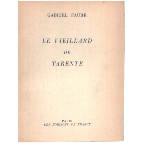 Le vieillard de tarente