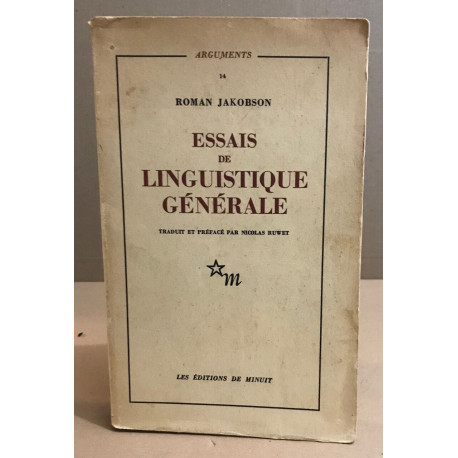 Essais de linguistique générale