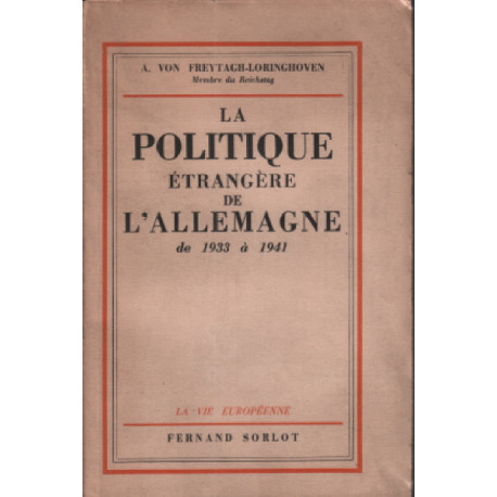 La politique etrangere de l'allemagne de 1933 à 1941