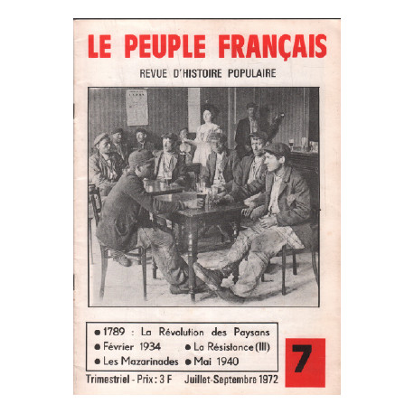 Revue d'histoire pouplaire / le peuple français n° 7
