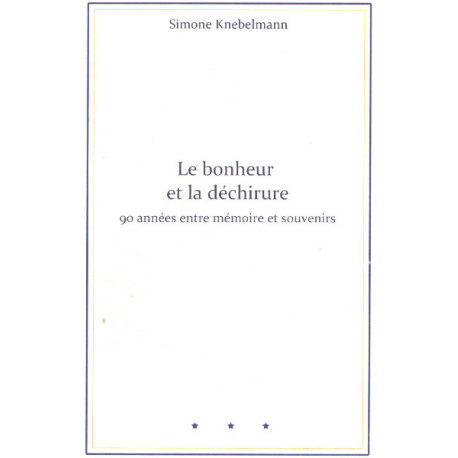 Le bonheur et la déchirure / 90 années entre mémoire et souvenirs