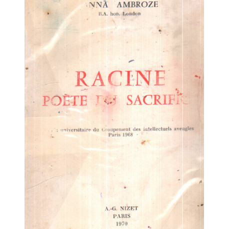 Racine poète du sacrifice
