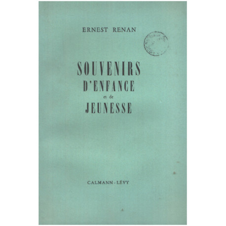 Souvenirs d'enfance et de jeunesse