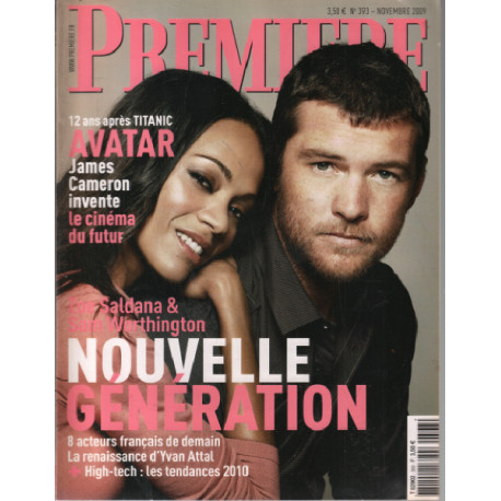 Revue cinéma première n° 393 avatar saldana-worthington