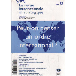 Peut on penser un ordre international