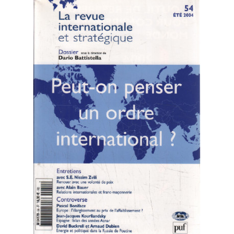 Peut on penser un ordre international