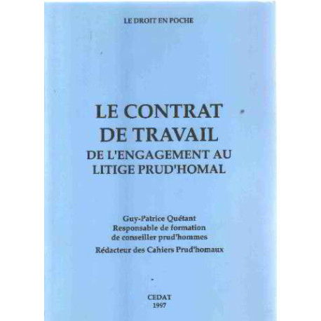 Le contrat de travail