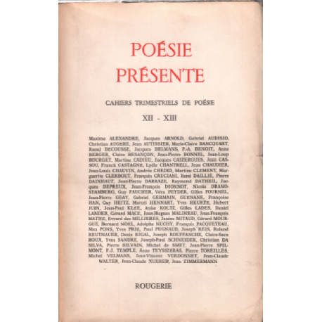 Poesie presente n° XII-XIII