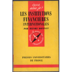 Les institutions financières / que sais je